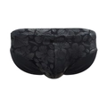 Maillot de bain homme noir avec imprimé hibiscus métallique à séchage rapide - M / Bas de bikini / Noir