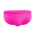 Maillot de bain homme rose fluo taille basse avec poche en U et ceinture élastique large - Rose fluorescent