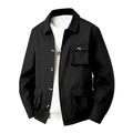 Veste de travail noire pour homme, style minimaliste avec plusieurs poches étanches - S / Noir