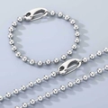 Elegantes 6mm Edelstahl Perlenkette Armband und Halskette Schmuckset in Silberfarbe - Armband (21cm) / Stahlfarben