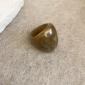 Close-up detail of a minimalist amber marbled resin ring with smooth polished finish - 20# Marble Pattern