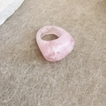 Macro view of a pink marbled resin ring showing smooth texture and swirled patterns - 13# Marble Pattern