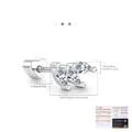 Eleganter S925 Sterling Silber Marquise Moissanit Stecker mit Schraubverschluss und Herz - Kleines Blatt (MSE0222) / 925er Silber / 6mm (Rechts Einzelstück)