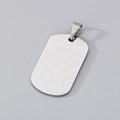Pendentif plaque d'identité pour homme en acier inoxydable avec motif géométrique - Style A Pendentif Acier Seul (Sans Chaîne)