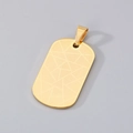 Pendentif plaque militaire homme en acier inoxydable doré avec motif géométrique chic - Style A Pendentif Or Seul (Sans Chaîne)