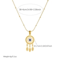 Detail view showing Evil Eye dreamcatcher necklace dimensions and weight 4g - Dreamcatcher Style (N4215)