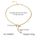 Dettagli sulle dimensioni della collana a serpente in acciaio al titanio con il peso - Stile di Design a Serpente (HC-N40818) / Oro