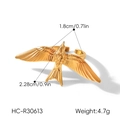 Detailed view of the stainless steel bird ring showing 1.8cm and 2.28cm product dimensions - Flying Bird Style (XZ-R30613)