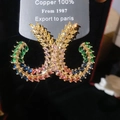 Elegante Vintage-Ohrringe in Weizenährenform mit bunten Zirkonia-Kristallen - Weizenähre Form Stil (58#)