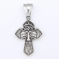 Retro titanium steel cross pendant featuring an antiqued Jesus face design for men - Jesus Face Style (KP119878-MI) / Pendant Only