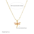 Detailed view of the gold dragonfly pendant necklace with specific size and weight info - Dragonfly Style (N4211)