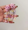 Elegant handcrafted beaded tassel earrings featuring colorful pastel floral charms for women - Macaron Petal Beaded Tassel Earrings (74#) / Colorful