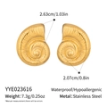 Detaillierte Größentabelle für goldene Nautilus-Ohrringe aus rostfreiem Edelstahl - Schnecke Spiral Ohrstecker (YYE023616)