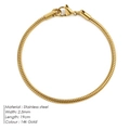 2.5mm gold-plated stainless steel snake chain bracelet with 14k gold finish and lobster clasp - 2.5mm x 19cm / Gold