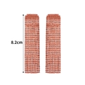 Orecchini a frangia di lusso da 8,2 cm in oro rosa con strass AB scintillanti - Stile Nappa Pesante Oro Rosa (KE005OR)