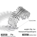 Silbernes Armband aus Edelstahl mit Federblatt-Muster und Perlenverzierung - Federblatt Perlenstil (DKB253019S)