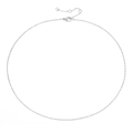 Elegant minimalist silver stainless steel O-chain necklace with lobster clasp and extender - 42+8cm / Gold