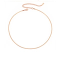 Elegant rose gold snake chain choker with lobster clasp and adjustable extension chain - 2mm/35+8cm / Rose Gold