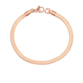 Flaches Armband aus Roségold-Schlangenkette mit Fischgrätenmuster und Karabinerverschluss - Mittlerer Stil Standard / Roségold