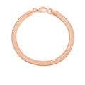 Elegantes 3mm roségoldenes Edelstahl Schlangenarmband mit sicherem Karabinerverschluss - Breit Standard / Roségold