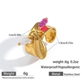 Anello in acciaio inossidabile dorato martellato con perline viola e perla barocca - Stile Perlato con Conchiglia (DKR251003-6GL)