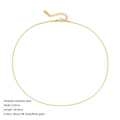 Minimalistische Schlangenkette aus 14K vergoldetem Edelstahl mit 0,9 mm Breite - 0.9mm / 35+3cm / Gold
