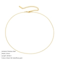 Zarte 0.9mm Schlangenkette in 14K Gold-Finish aus langlebigem und rostfreiem Edelstahl - 0.9mm / 42+8CM / Gold