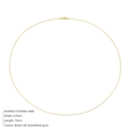 Minimalistische 0,9mm dünne Schlangenkette aus 14K vergoldetem Edelstahl in 70cm Länge - 0.9mm / 70cm / Gold