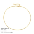 Minimalistische 1,5 mm Schlangenkette aus Edelstahl mit 14K Goldfinish für Damen - 1.5mm / 35+3cm / Gold