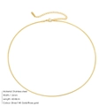 Halskette aus 14K vergoldetem Edelstahl, Schlangenkette, 1,5 mm Breite und 42+8 cm Länge - 1.5mm / 42+8CM / Gold
