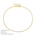 2,0 mm breite 14K vergoldete Schlangenkette aus Edelstahl mit Karabinerverschluss - 2.0mm / 35+3cm / Gold