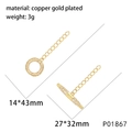 Detailed macro of a gold-plated OT toggle clasp with micro-pave zircon heart and bee - 18K Gold Plated White Rhinestone OT Clasp