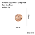 Macro-detail van roségoudkleurige holle kraal met micro-geplaveide zirkonia-stenen - Roségouden Pavé Bal (P02224)