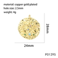 Detail view of gold-plated Libra zodiac pendant with colorful zircon stones and dimensions - Libra (P01295)