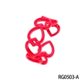 Adjustable red heart-shaped cut-out ring with enamel finish in minimalist sweet style - Adjustable Open / Red Heart Hollow Style (RG0503-A)