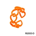 Minimalist open heart ring in bright orange lacquer finish for a playful candy style - Adjustable Open / Orange Heart Hollow Style (RG0503-D)