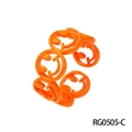 Adjustable bright orange enamel smiling face ring with hollow minimalist design - Adjustable Open / Bright Orange Smiley Face Hollow Style (RG0505-C)
