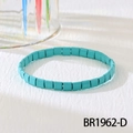 Detail of turquoise Tila bead woven bracelet with a matte finish in bohemian style - Turquoise (BR1962-D)