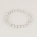 Transparant kristalen kraal armband met zilveren metalen afstandhouders, elegant edelsteen sieraad. - Zilver - Bergkristal Stijl