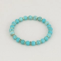 Boheemse turquoise kralen armband met gouden spacers, retro edelsteen sieraden voor dames. - Goud - Blauwe Turkoois Stijl