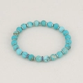 Turquoise Kralen Armband met Zilveren Tussenstukken Boheemse Edelsteen Sieraden SKU - Zilver - Blauwe Turkoois Stijl