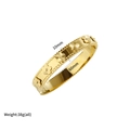 Gouden titanium stalen armband met smaragdgroene steen en bloemreliëf decoratie - Gouden Vijfbladige Bloemarmband