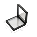 Schwarze 7x7cm PE-Folie Schmuck-Schweberahmen für Ringe und Halsketten - 7x7cm / Schwarz