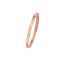Minimalistisches Edelstahlarmband mit geometrischer Ice-Cube-Textur in Roségold - Roségold