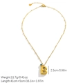 18K gold plated stainless steel initial B necklace with blue birthstone pendant charm - Letter B / 18k Gold Style