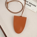 Braune Leder-Glocken-Halskette mit Litschi-Maserung und passendem feinem Leder-Halsband - Magnetischer Stil / Rotbraun