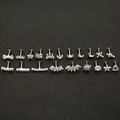 Silver stainless steel ear cartilage studs with cubic zirconia in assorted shapes - Micro Pave Style (1#) / Silver