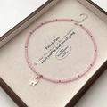 Elegant beaded necklace with pink cat eye stone and white shell cat pendant for women - Pink Cat's Eye Shell Cat Necklaces