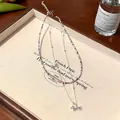 Dubbellaagse kleurrijke kralenketting met schattige zilveren teckel hanger voor dames - Dubbellaagse Hond Hanger Ketting