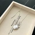 Collar con colgante de botella de plata con cadena de cuentas y acabado pulido - Versión Colgante Tetera Cadena de Bolas